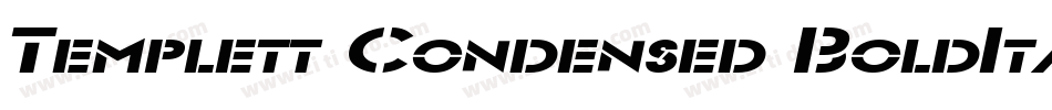 Templett Condensed BoldItalic字体转换